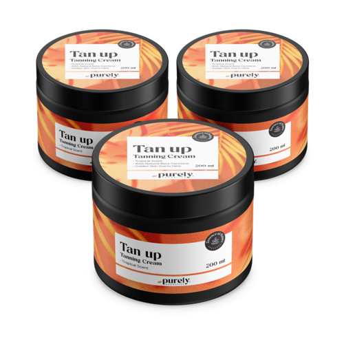 3x Tan Up – creme bronzeador Tropic, total de 600 ml