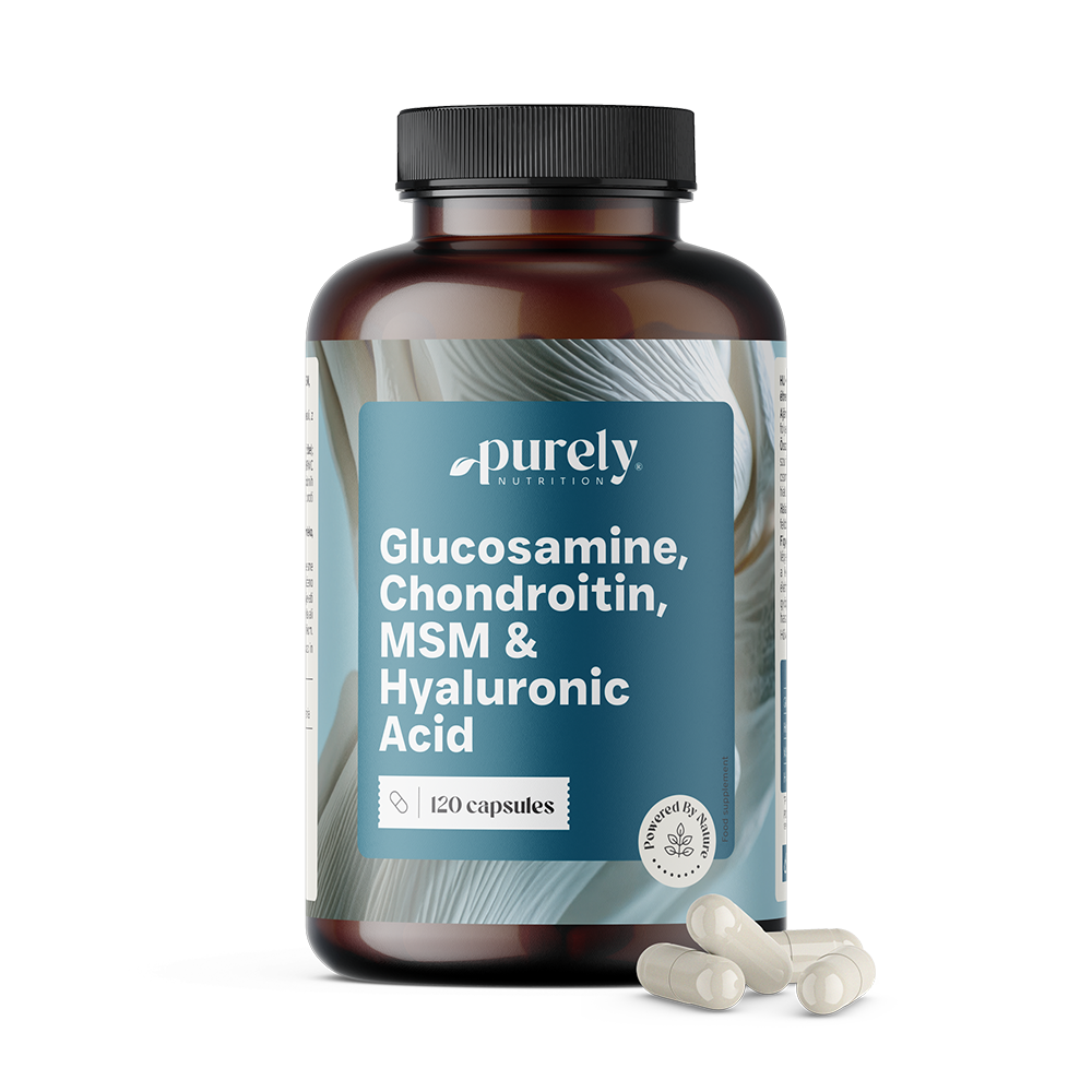 Glucosamina, condroitina, MSM e ácido hialurónico.