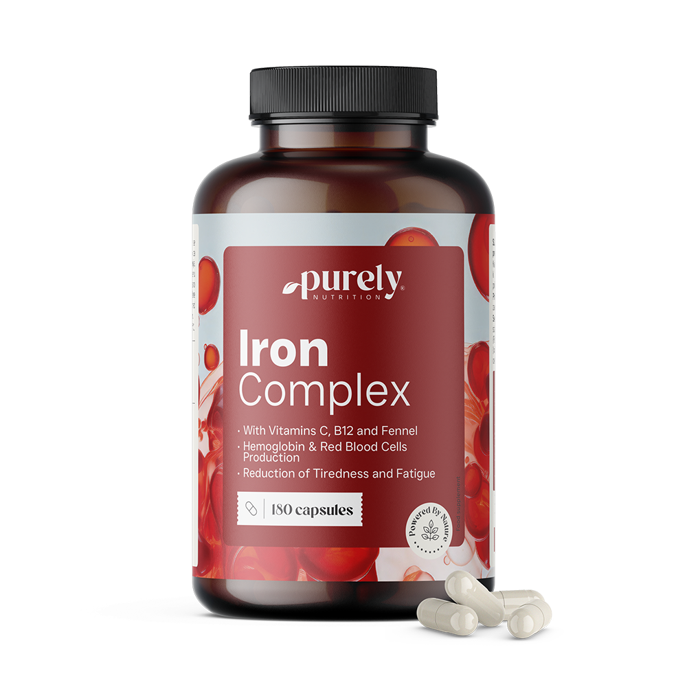 Iron Complex - ferro com vitamina C e B12, 180 cápsulas