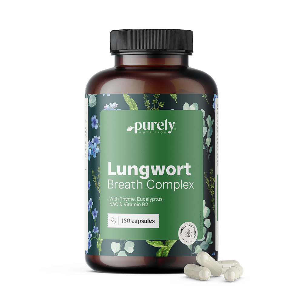 Lungwort Breath Complex – pulmonária com tomilho e eucalipto, 180 cápsulas