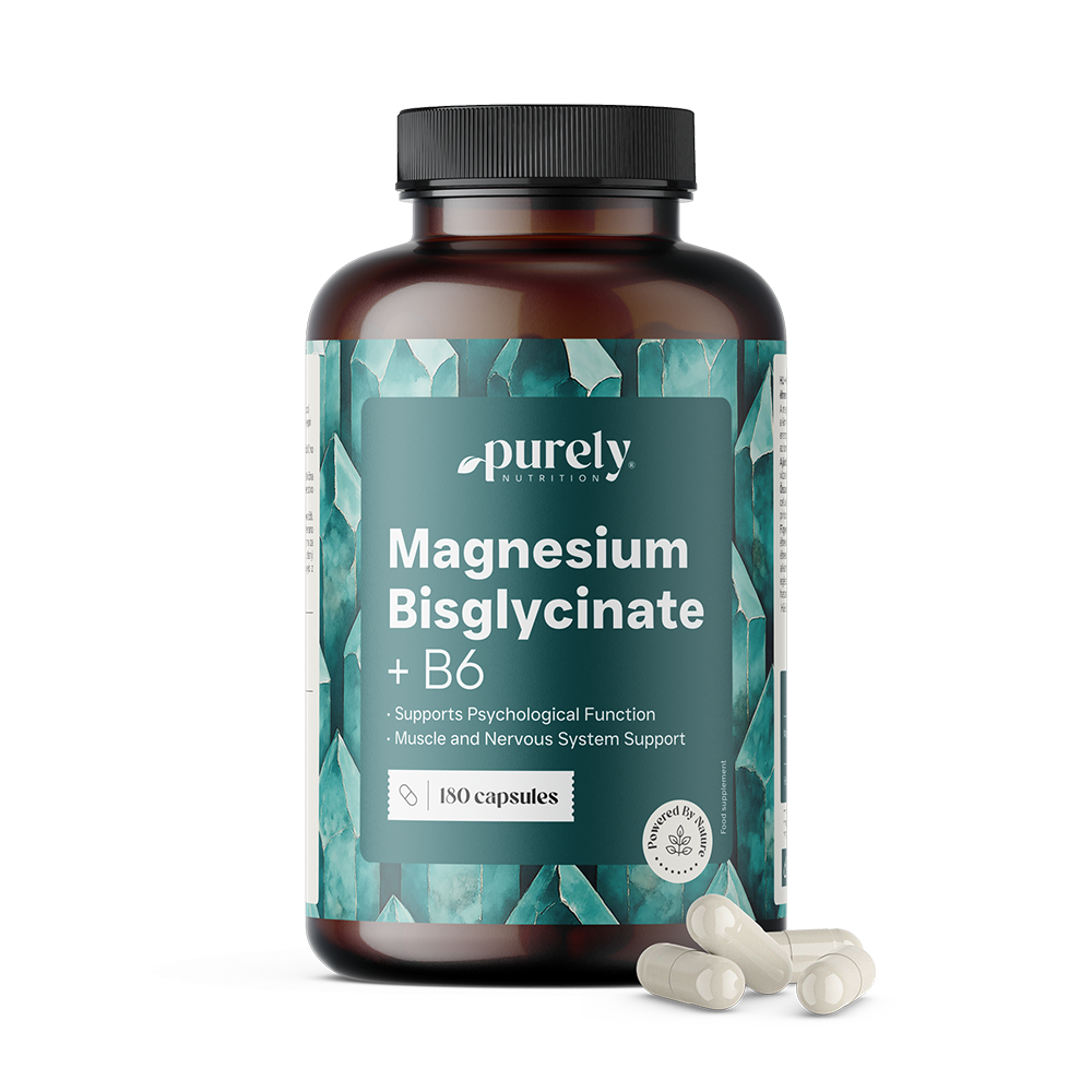 Bisglicinato de magnésio com vitamina B6, 180 cápsulas