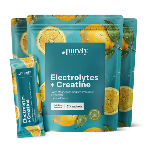 3x Eletrólitos com creatina – limão, total de 60 saquetas