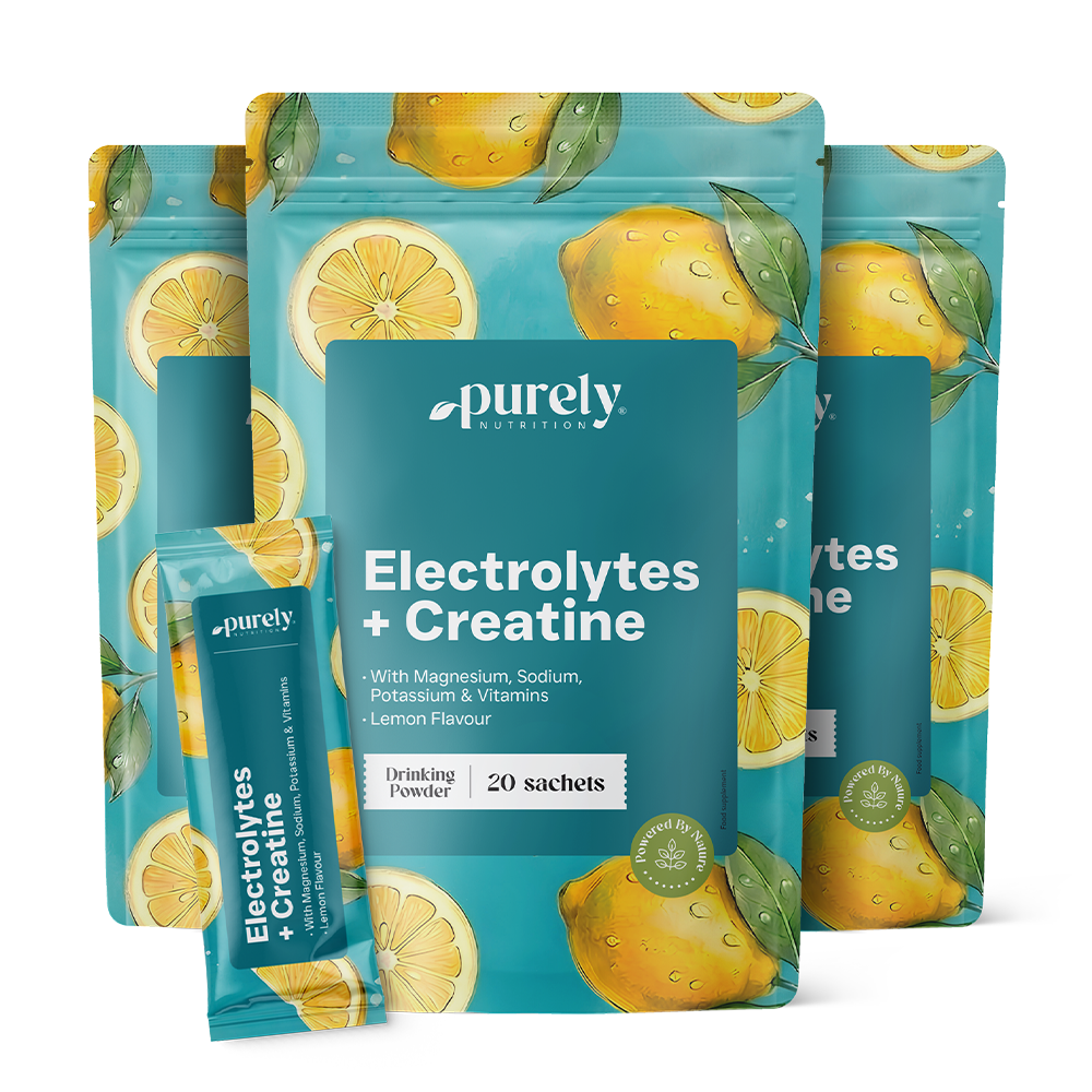3x Eletrólitos com creatina – limão, total de 60 saquetas