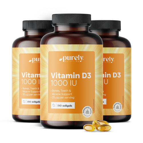 Vitamina D3 1000 UI, total de 540 cápsulas moles