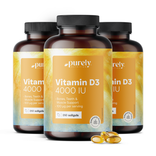 3x Vitamina D3 4000 UI, total de 540 cápsulas moles